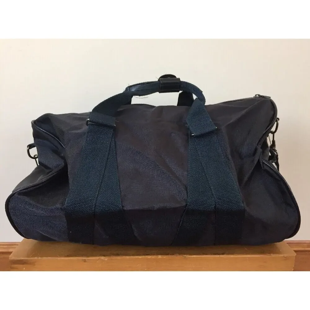 Vtg Pierre Cardin Navy Shoulder Strap Cross Body Carry On Duffle Bag Luggage 17